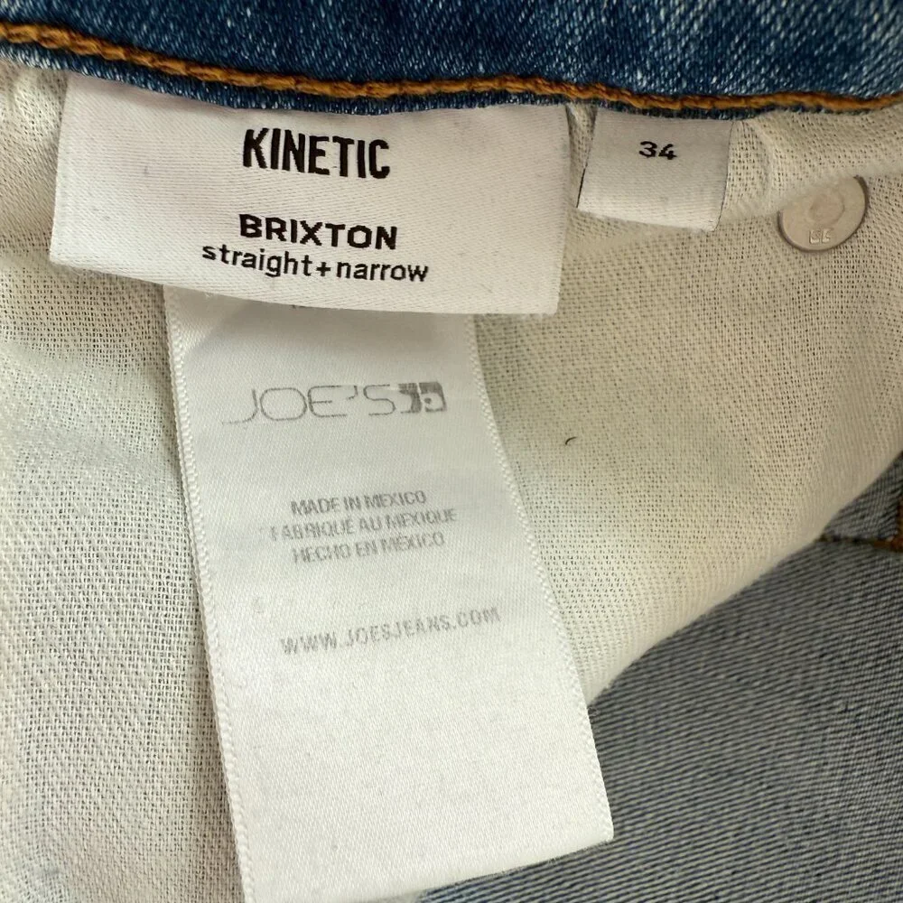 Joe's Jeans Brixton Straight & Narrow Denim Jeans Men's 34 Blue Izel Stretch NWT